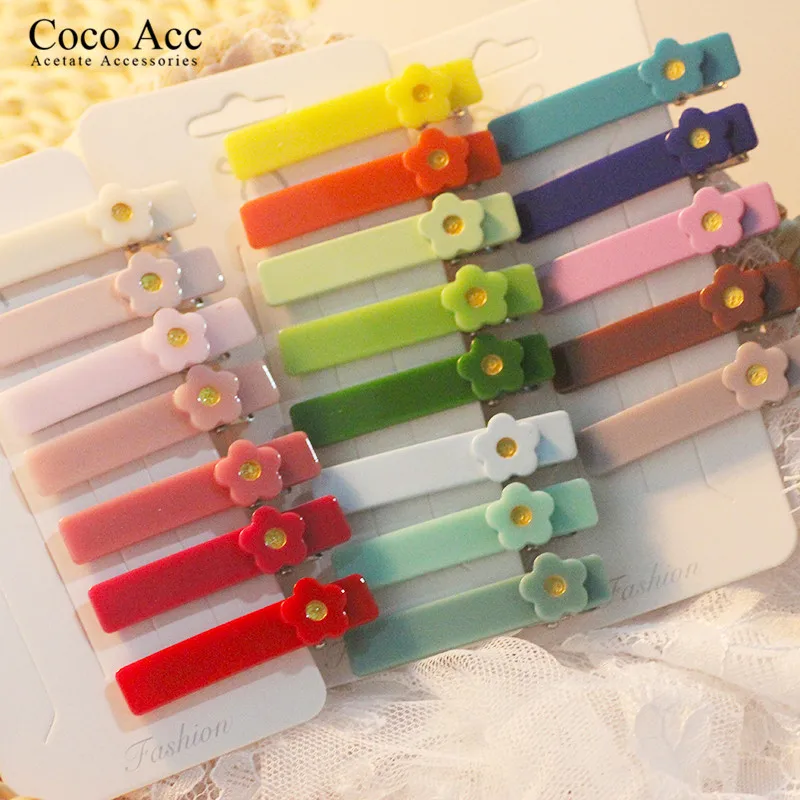 Clearance Sale =  Acrylic Wholesale Flower Sweet Design Children\'s Barrettes Hair Accessories Cute Hair Clip for Baby Girls