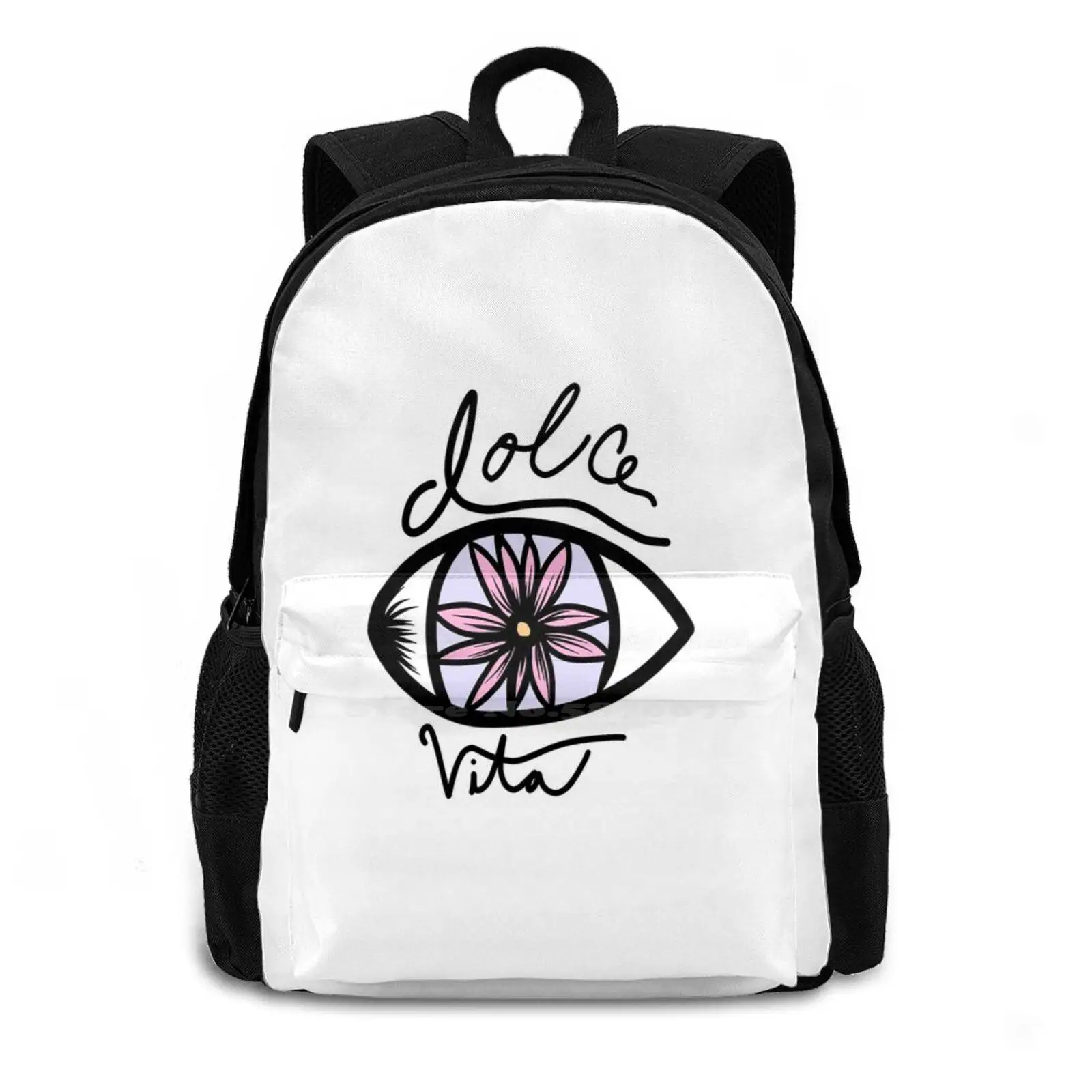 Vita-Eye Flower Hot Sale Schoolbag Backpack Fashion Bags Vita Eyes Dulce Vida Sweet Life Flowers Pink Daisy Aesthetic