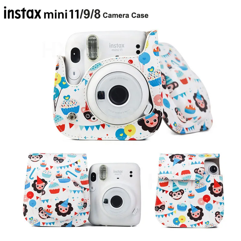 Limited Camera Case for Fujifilm Instax Mini 11/9/8 Instant Film Camera, PU Leather Bag Cover with Adjustable Shoulder Strap