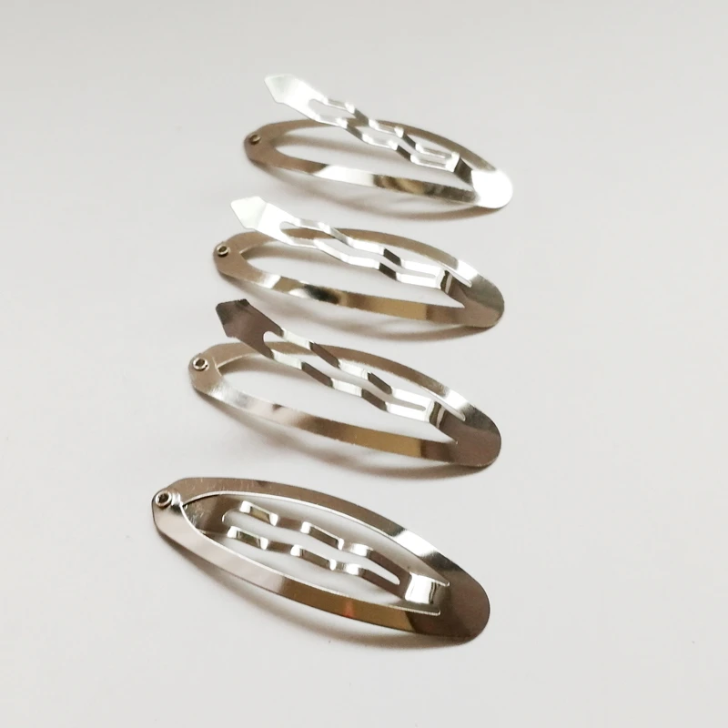 Metalowe Diy metalowe spinki do włosów akcesoria do włosów 5cm klipsy Bb owalne klipsy biżuteria do włosów 50 sztuk/partia