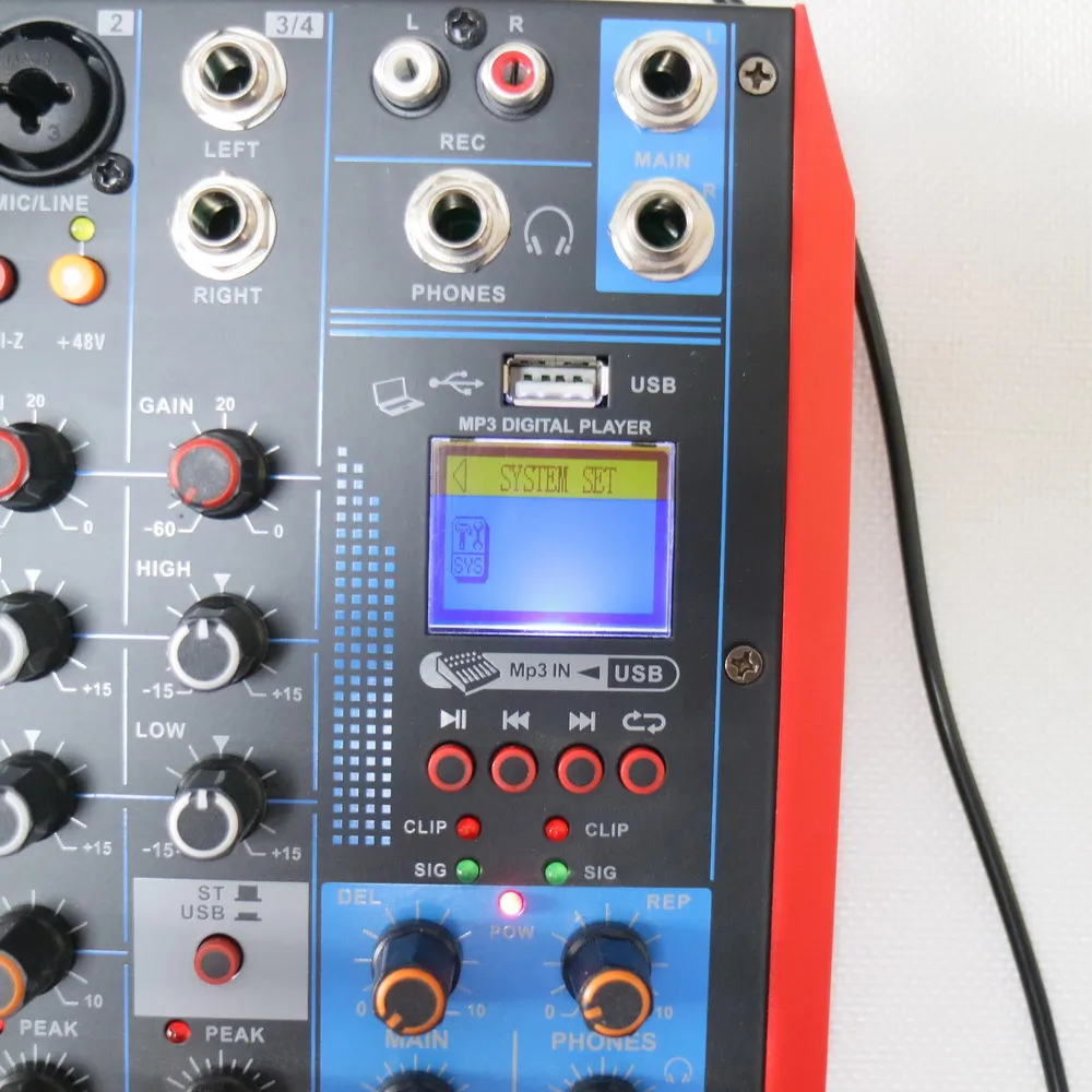 MiCWL الرقمية كارت الصوت 4 قناة بلوتوث الكمبيوتر الكمبيوتر المحمول USB لايف جهاز مزج الصوت 48 فولت خلط وحدة التحكم المكثف الديناميكي Mics