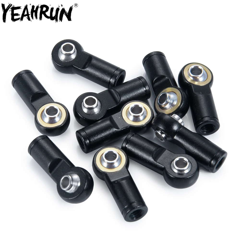 YEAHRUN 10Pcs M4 Metal Ball Head Linkage Tie Rod End CCW Thread Ball Joint Connector For RC Crawler Car Boat Airplane Parts