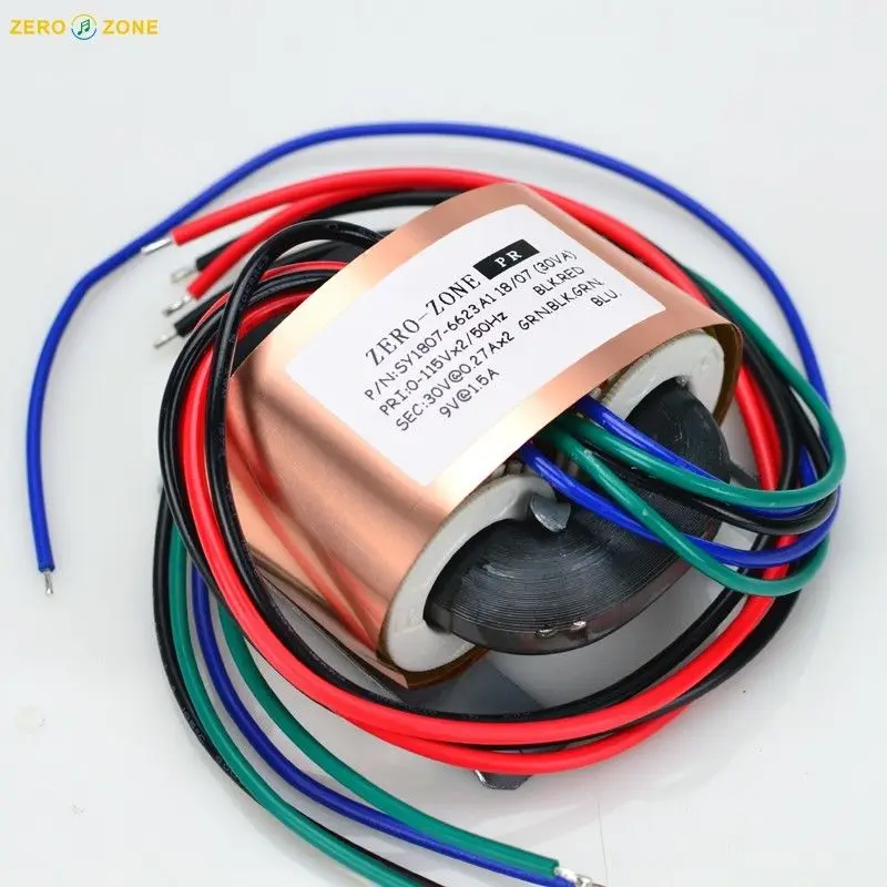 

30VA HIFI Copper R-core Transformer Output 30V-0-30V 0-9V for PRT-09A