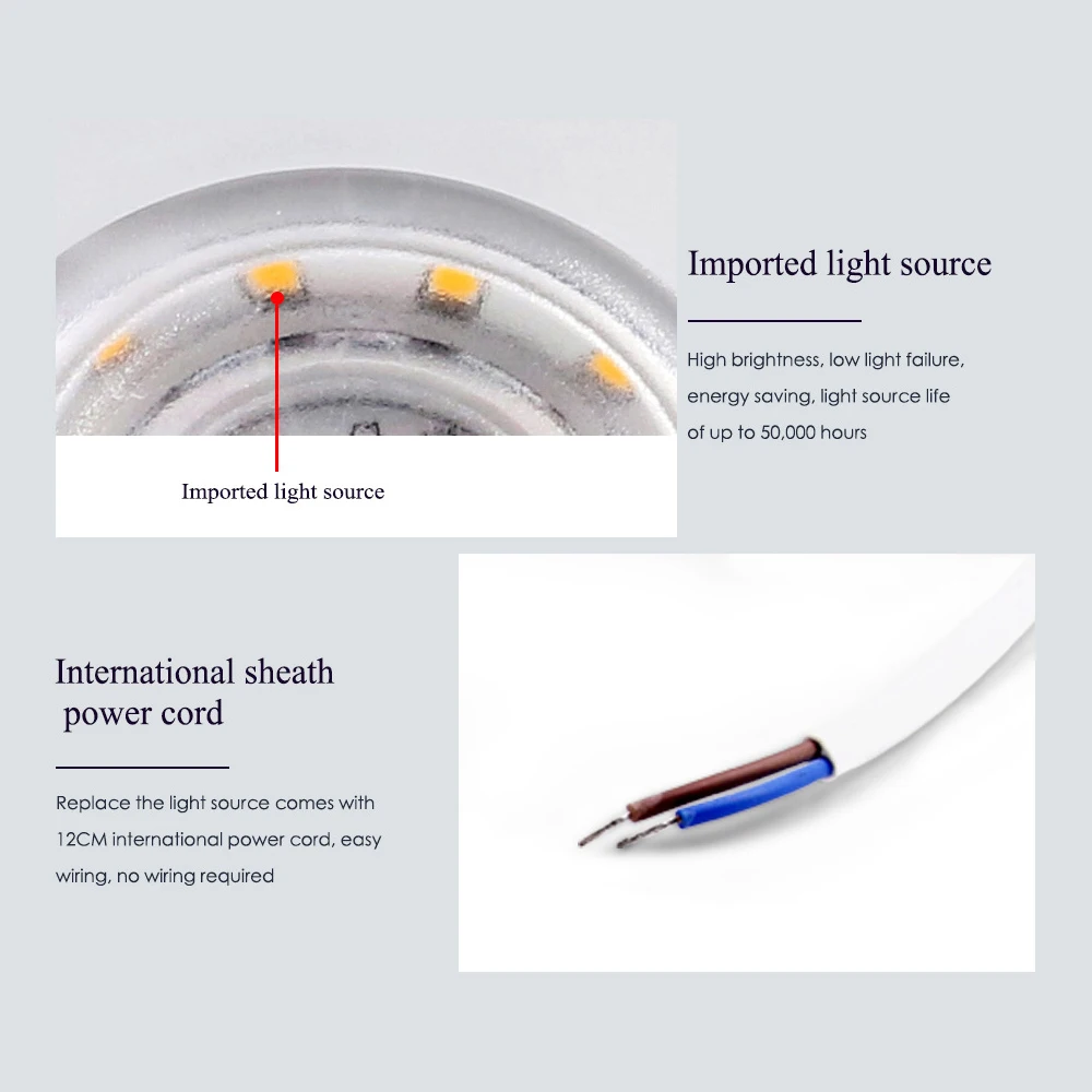 Módulos LED de AC220V, Chips de fuente de luz LED de 12W, 24W, 36W, 45W, 2700K, 6500K, lámpara de techo, cuentas LED instaladas con imanes, luz interior