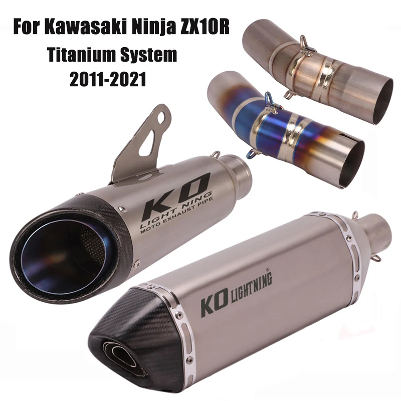 

Slip for Kawasaki Ninja ZX10R 2011-2021 Titanium System Motorcycle Exhaust Tips Escape Tube Mid Link Pipe
