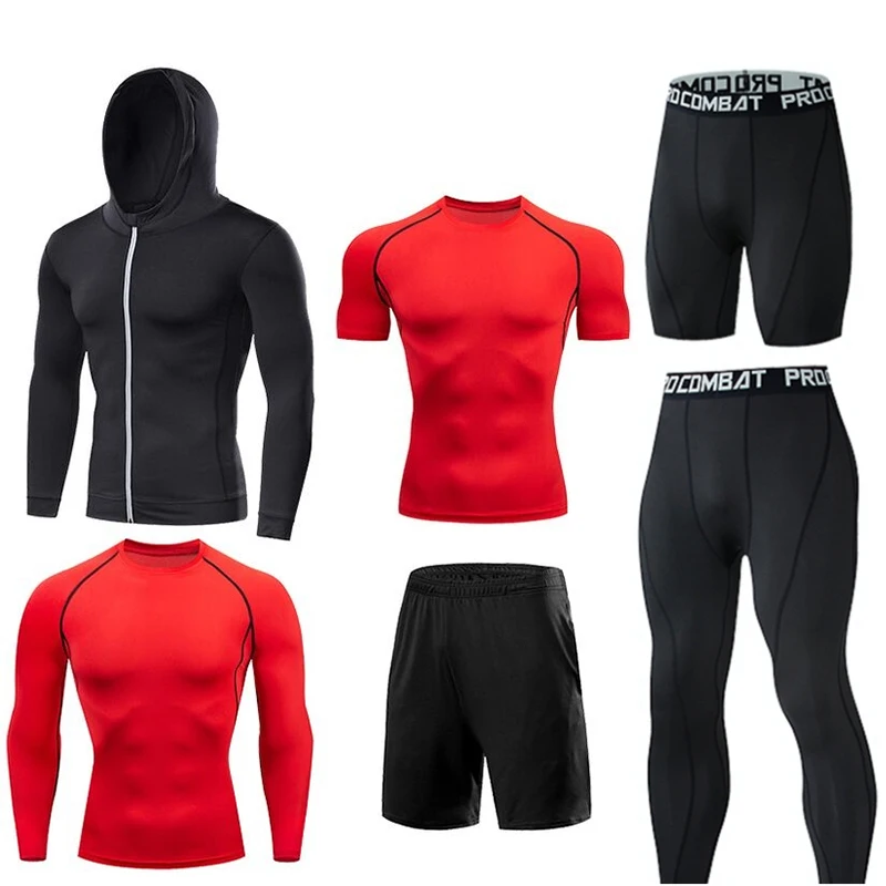Herren-Lauf-Kompressions-T-Shirts, schnell trocknend, Fußballtrikot, Fitness, eng, Sportbekleidung, Fitnessstudio, Sport, kurzärmeliges Hemd, atmungsaktiv – Detail 20