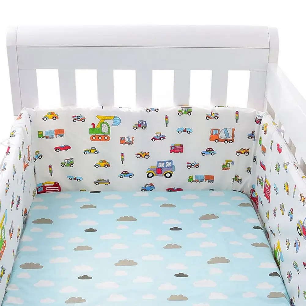 

200CM Baby Bed Thicken Bumper One-piece Crib Around Cushion Cot Washable Anti-collision Protector Pillows Newborns Room Decor