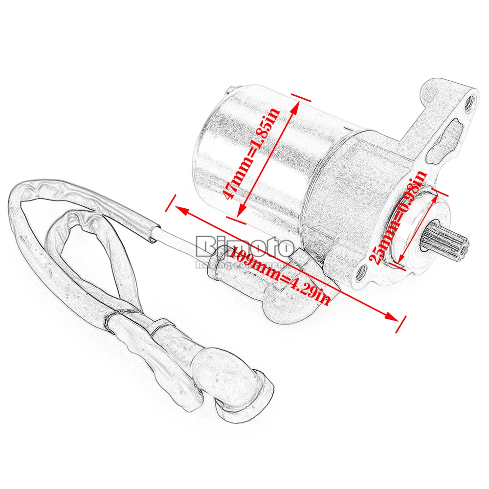 Für K&TM LC2 Sting 125 Anlasser für Yamaha DT125R DT125X TDR125 TZR125 WR250F WR250 WR250FR für Gas Gas EC250 EC250F Racing – Detail 1