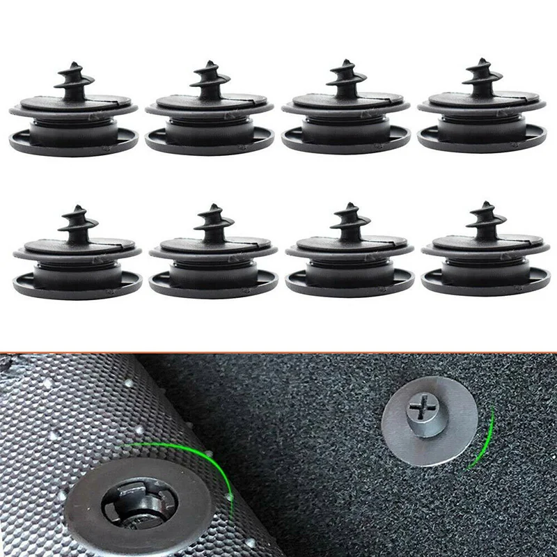 8Pcs Universal Car Floor Mat Clips Retention Holders Grips Carpet Fixing Clamps Buckles Anti Skid Fastener Retainer Resistant