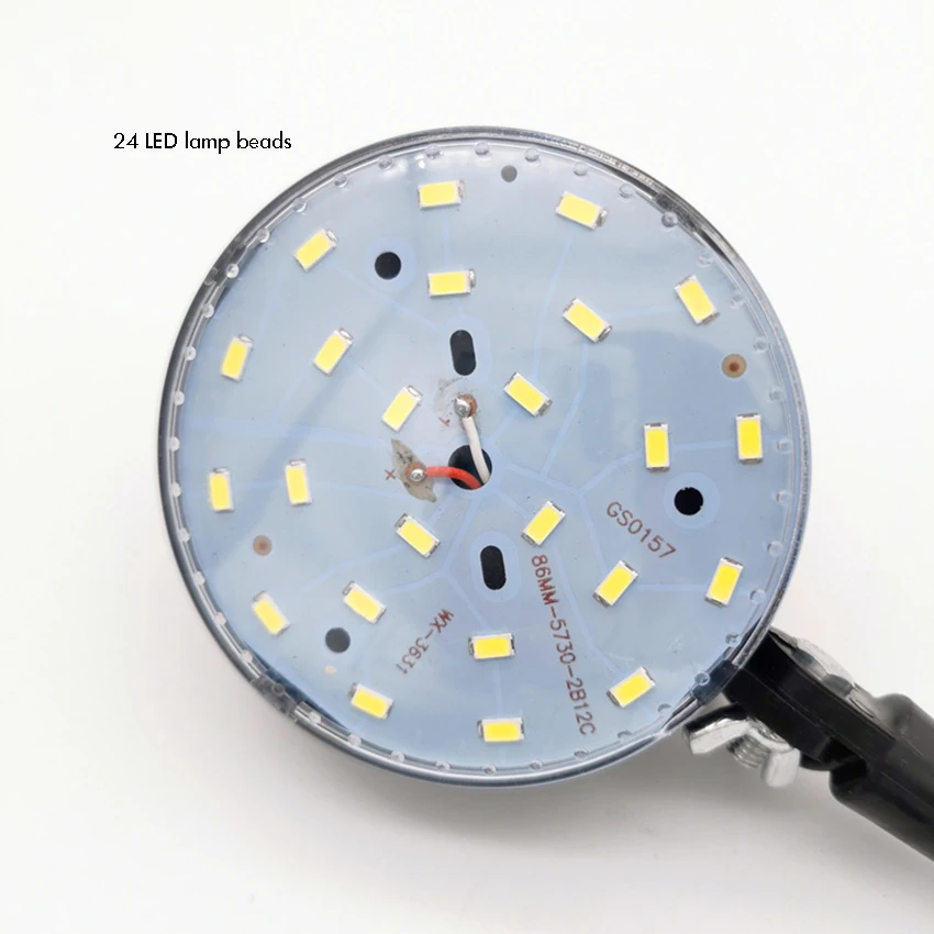Base magnetica della lampada principale lunga 660mm, 24 LEDs, 220V, collo d'oca flessibile 10W, macchina per cucire, luce del lavoro per il banco da lavoro, tornio del metallo
