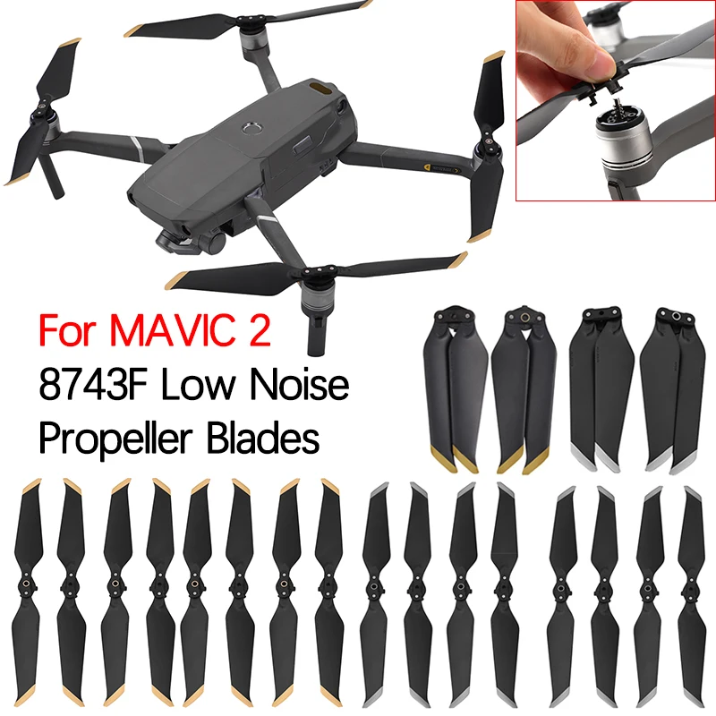 For DJI Mavic 2 Pro Zoom 8743 Low Noise Reduction Propeller Quick-Release Folding Blades Spare Parts Drone Accessories Wings