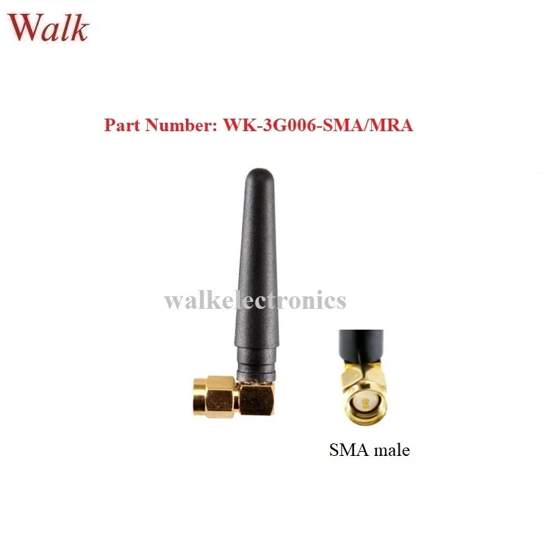 short GSM 3G rubber Antenna, gprs 3g stubby antenna, sma male right angle multiband antenna