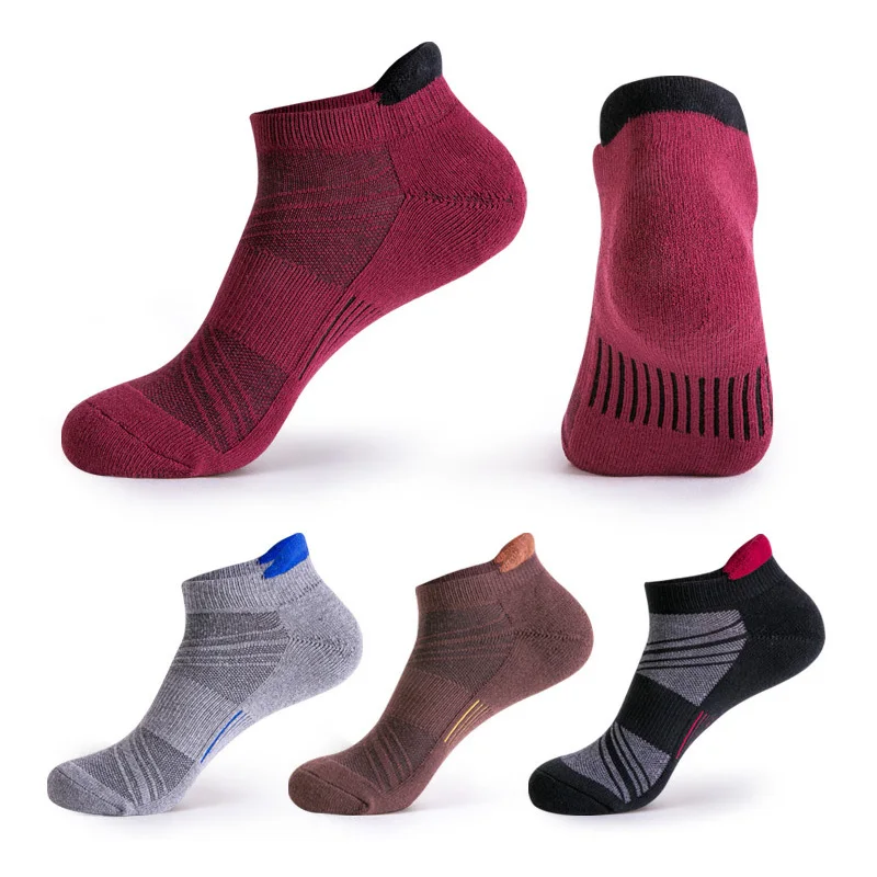 Ankle Socks for Men Outdoor  Athletic Sport Cotton Cushion Thin Breathable Fitness Cycling Running Compression Low Cut Socks