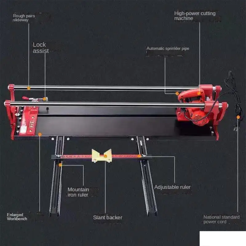 Multifunctional Desktop 45 Degree Chamfering Machine 220V 1500W Electric Hand Push Cutter for Stone Tile 800 Model