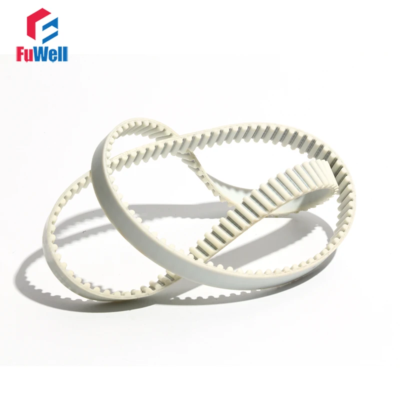 HTD5M White Polyurethane Timing Belt 3560/3570/3600/3620/3625mm PU Transmisson Belt 15/20/25/30mm Width Toothed Pulley Belt