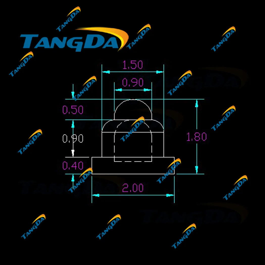 

2*1.8mm 2.0 * 1.8 pogo pin connector Mobiles Battery spring Thimble Surface Mount SMD gold plate 1u" 1.2A SMT TANGDA