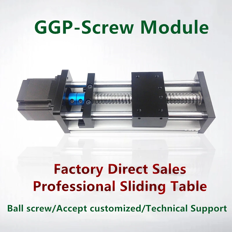 

100mm-300mm CNC Linear Guide Stage Rail Motion Slide Table Ball Screw Actuator Nema 23 Stepper Motor Module Slider