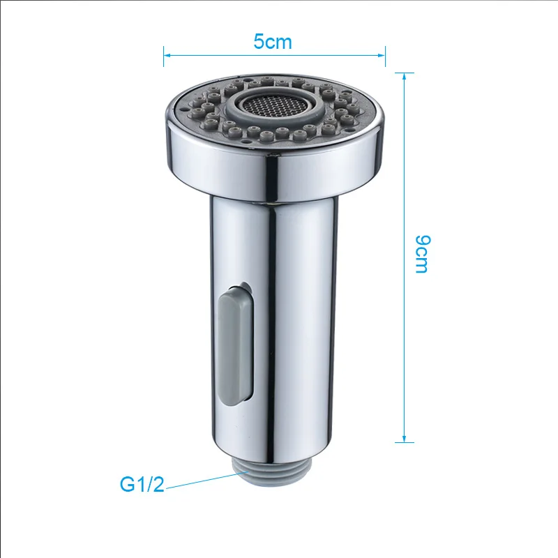 ROVOGO Kitchen Faucet Sprayer Head, Pull Out Sink Faucet Spray Head Nozzle Replacement Part 2 Functions Chrome
