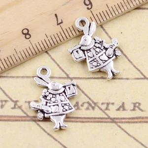 10 Stcs Charms Rabbit 21x15mm Tibetaner Bronze Silber Farbanhänger Alte Schmuck Herstellung DIY Handwerksanhänger 8 Hauptverkäufe Coelho Bronze - №2