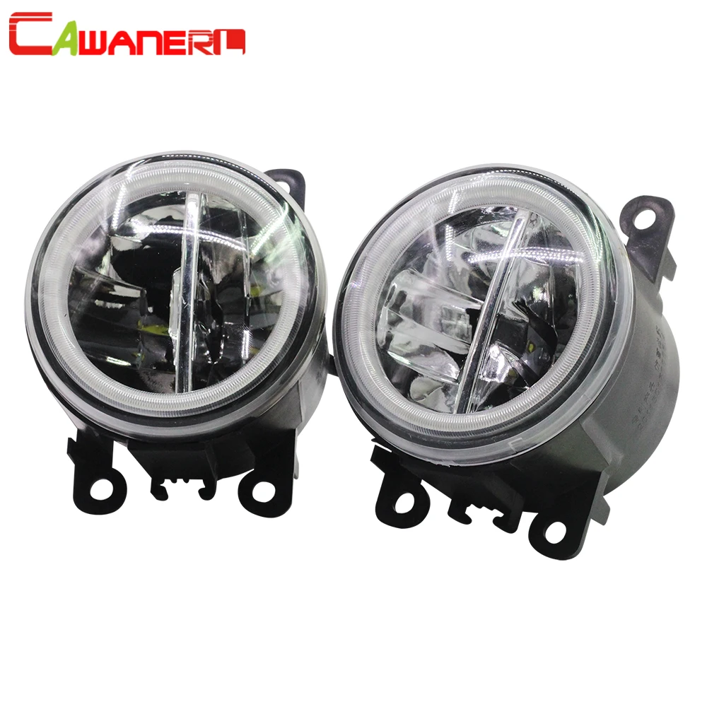 

Cawanerl For Renault Laguna 3 / III Grandtour 2007-2012 Car LED Bulb H11 Fog Light + Angel Eye Daytime Running Light DRL 12V