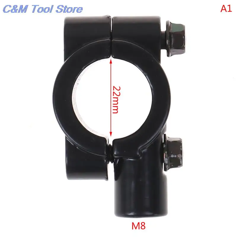 ขายร้อนรถจักรยานยนต์จับบาร์กระจกยึดMountกระจกมองหลังHandlebar Clamp 1Pc