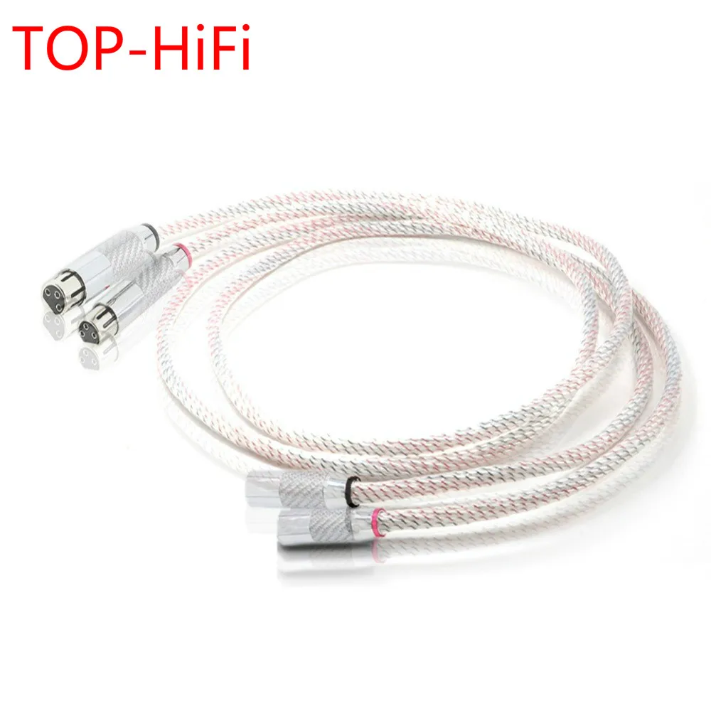 

TOP-HiFi Valhalla Odin XLR Balanced Cable Interconnect 3pin XLR Male to Female Cable with Carbon Fiber Rhodium plated Plugs