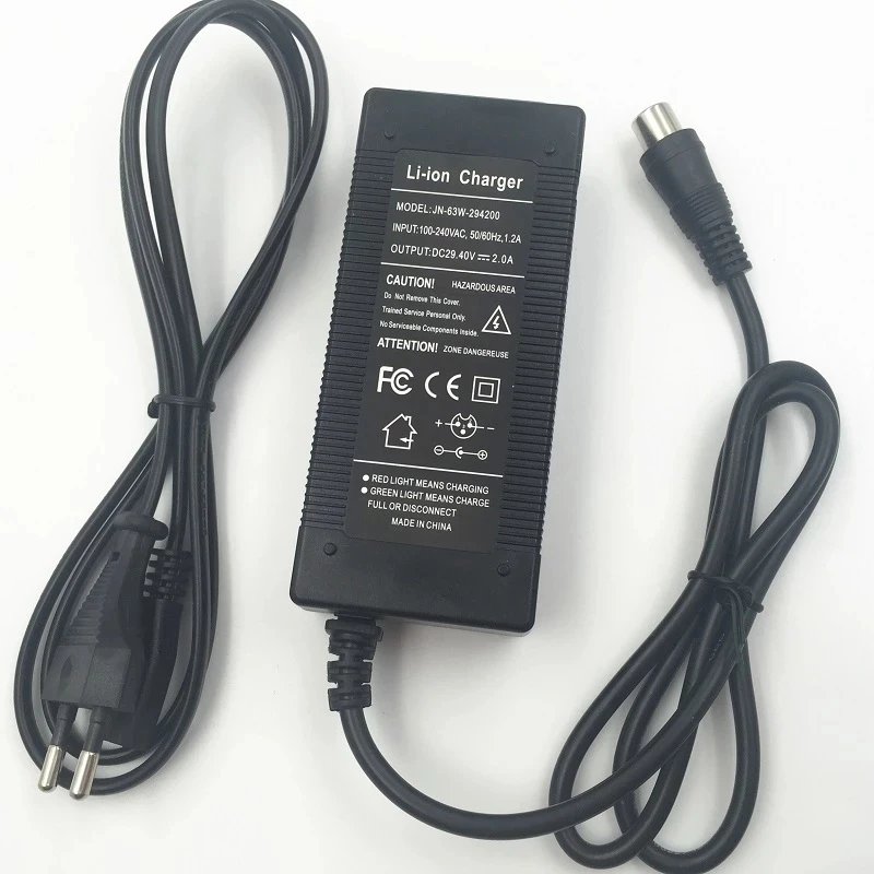 Lithium Battery Charger 24V Lithium Battery Charger 29.4V 2A Output 29.4V 2A RCA Plug