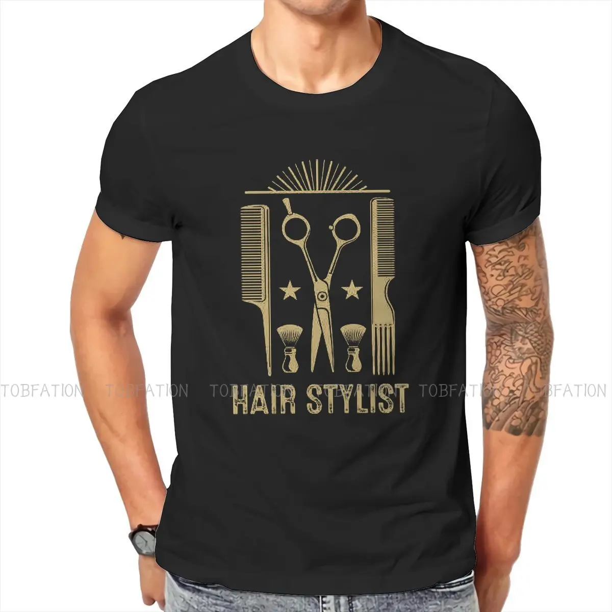 Barber Hairdresser Fashion Trend Hairstyle 100% Cotton TShirts Hair Stylist Distinctive Men\'s T Shirt Funny Clothing Size S-6XL