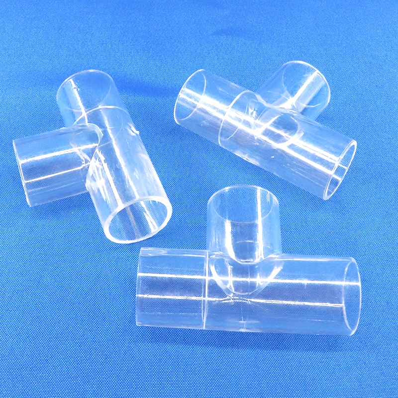 Acrylic Three Way Connector Joints, Transparent Pipe Water Connector, Aquarium Accessories, Fish Tank, 20mm, 25mm, 1 Pc, 5 Pcs