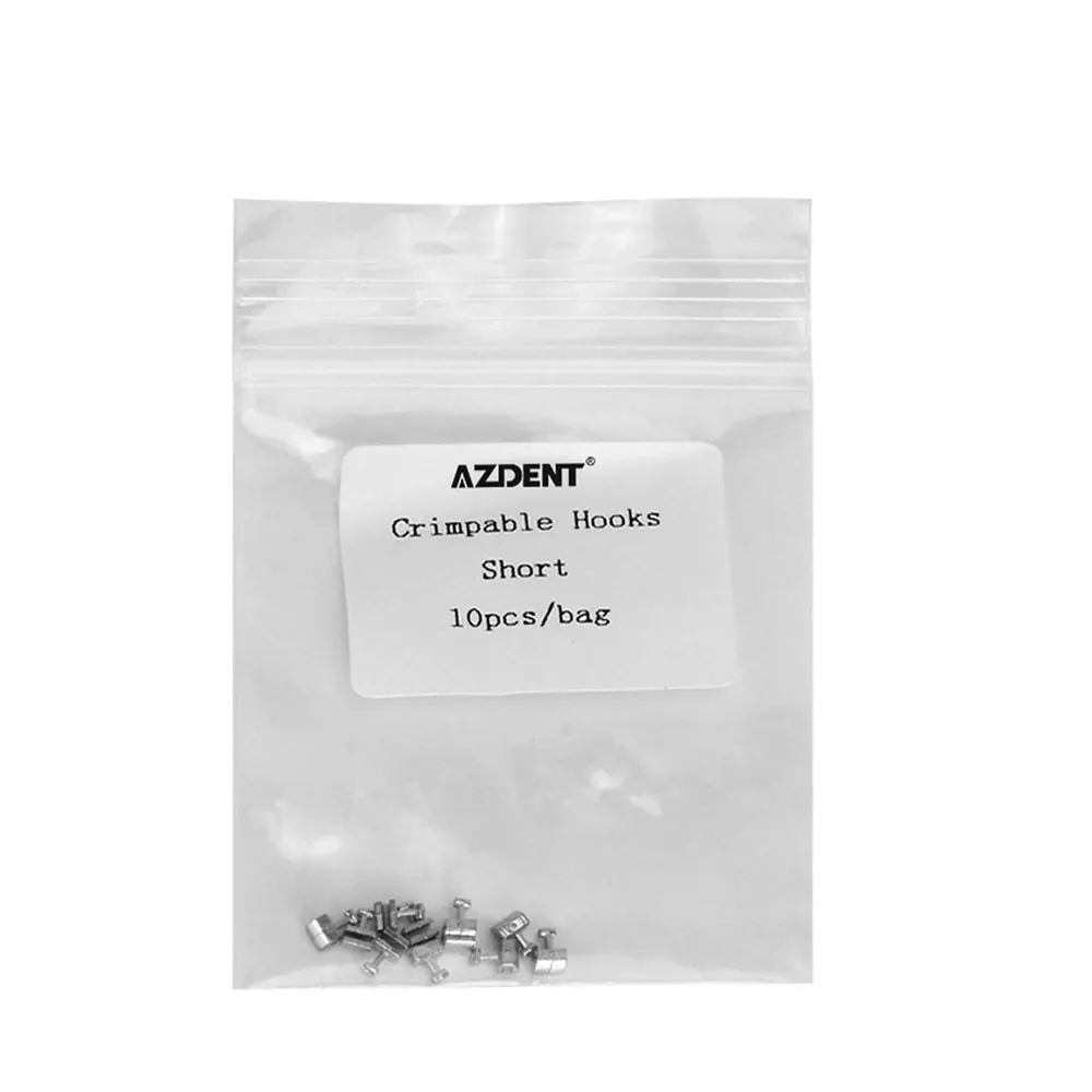 AZDENT 10 teile/paket Dental Kieferorthopädische Crimpbare Haken 3 Typ Zahnmedizin Edelstahl Materialien – Detail 3