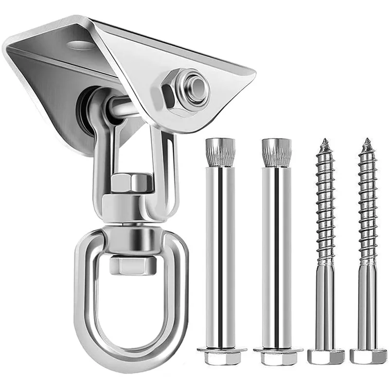 

304 Stainless Steel Heavy Duty Hammocks Suspension 360° Rotate Ceiling Hook Swivel Hammock Hooks Swing Chairs Hooks accessories