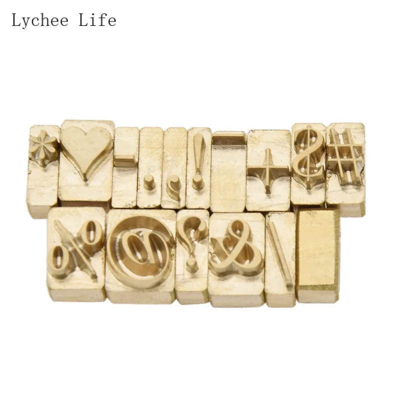 Lychee Life Leather Hot Stamping Machine Mold Tools DIY Word Punch Template Cutter Laser Cut Alphabet Mold Handmade Craft