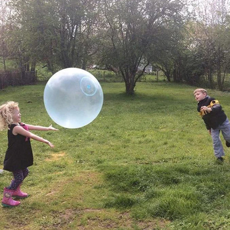 1pc Indoor Bubble Blow Up 30cm Balloon Toy Balloon Filled Outdoor Toy Elastic Ball Bubble Ball Inflatable Ball Kids