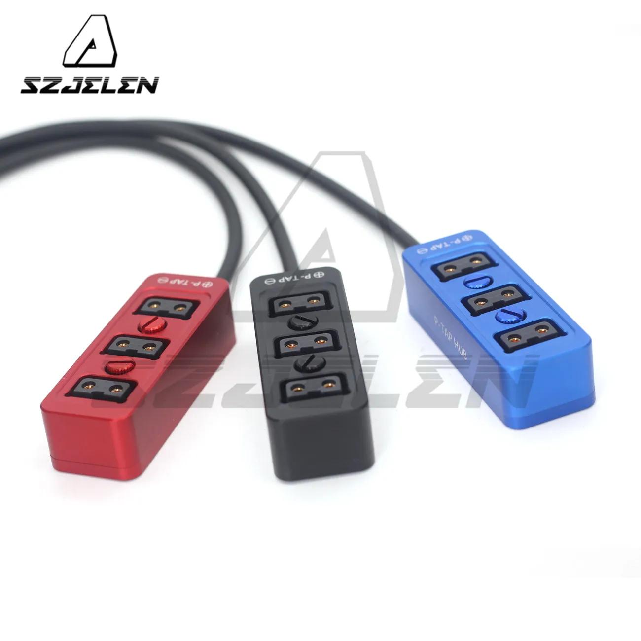 Imagem -04 - Hirose 4pin 12v para 3-port Dtap Feminino Ptap Splitter Metal Shell Distribuidor Dtap Vermelho Azul Preto