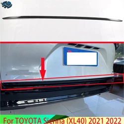 For TOYOTA Sienna (XL40) 2021 2022 Carbon Fiber Style Tail Gate Door Cover Trim Rear Trunk Molding Bezel Styling Garnish