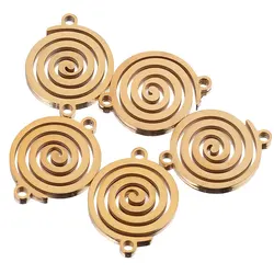 5pcs/lot Fashion Stainless Steel Screw Thread Charms Connectors Jewelry Accessories for Women Diy Bracelet & Necklace Charms