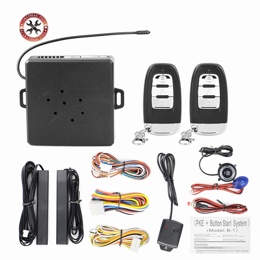 Car Accessories 12V Car SUV Keyless Entry System Engine Start Alarm System Push One-button Start System Remote Starter Stop