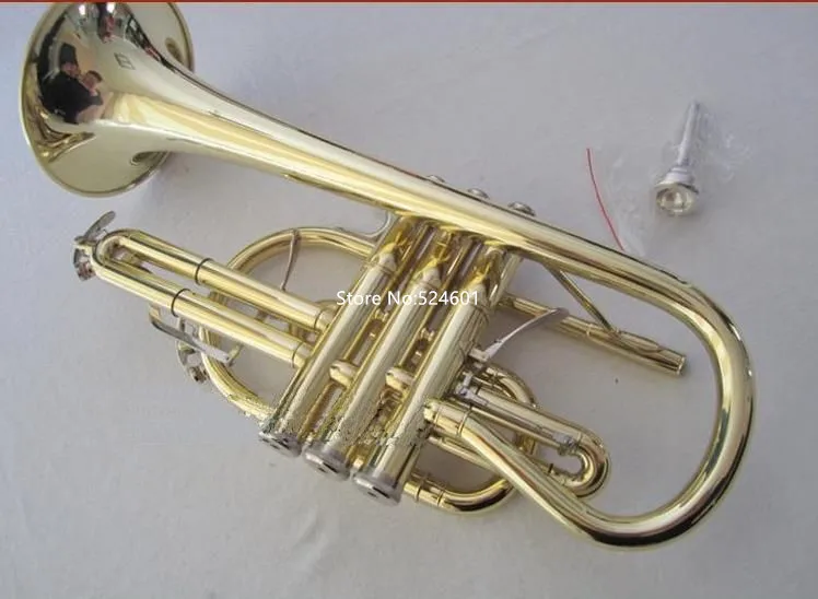 Brand Instrument Bach Golden Trigger Short Trumpet Bb with Case Accessories