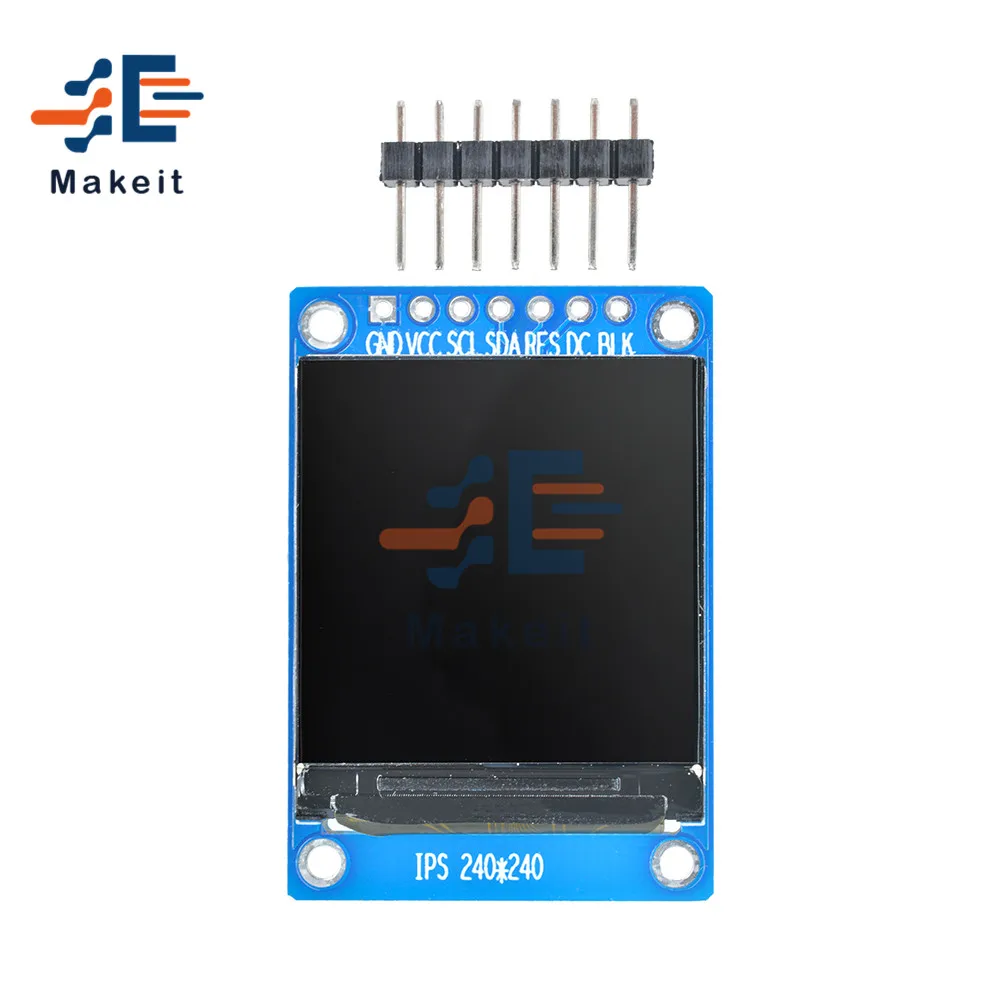 1. módulo de exibição digital lcd de 3 polegadas 1.3 polegadas, interface spi 240*240, unidade st7789, hd, colorido, ips, tela tft, 240x240, 3.3v