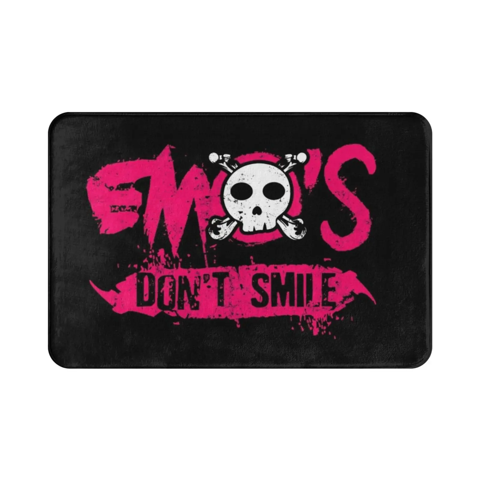 Emo's Don't Smile Carpet Mat Rug Cushion Soft Non-Slip Smile Emo Emos Dont Smil…
