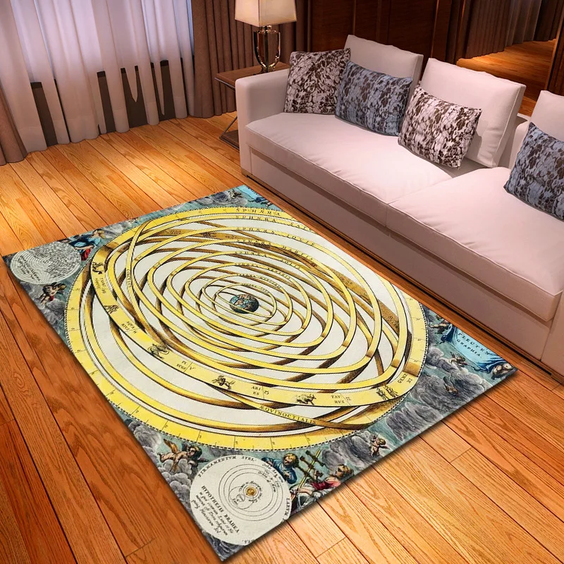 

Retro Map 3D Printing Carpets for Living Room Bedroom Decor Carpet Kids Room play Area Rugs Baby Crawl Mats Child Birthday gift