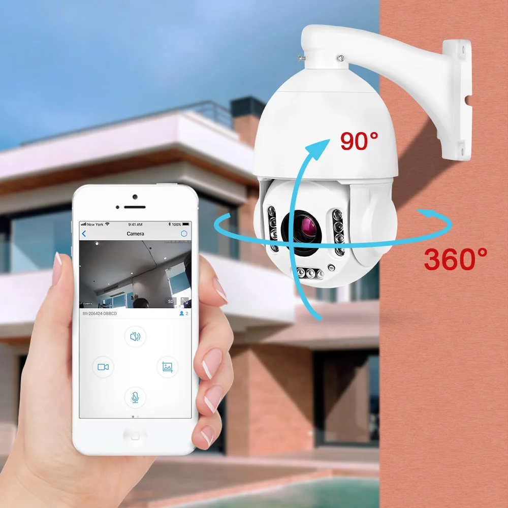 Kamera portabel 30X Zoom optik 4.5 inci 5Mp Wifi 360 Ptz kamera Wi-Fi jalan pelacakan manusia otomatis kamera kartu Sim 4G kamera 30X Sony