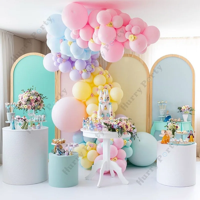 152Pcs Macaron Pastel Pink Birthday Balloon Garland Arch Kit Wedding Party Decoration Globos Baby Shower Bride To Be Supplies