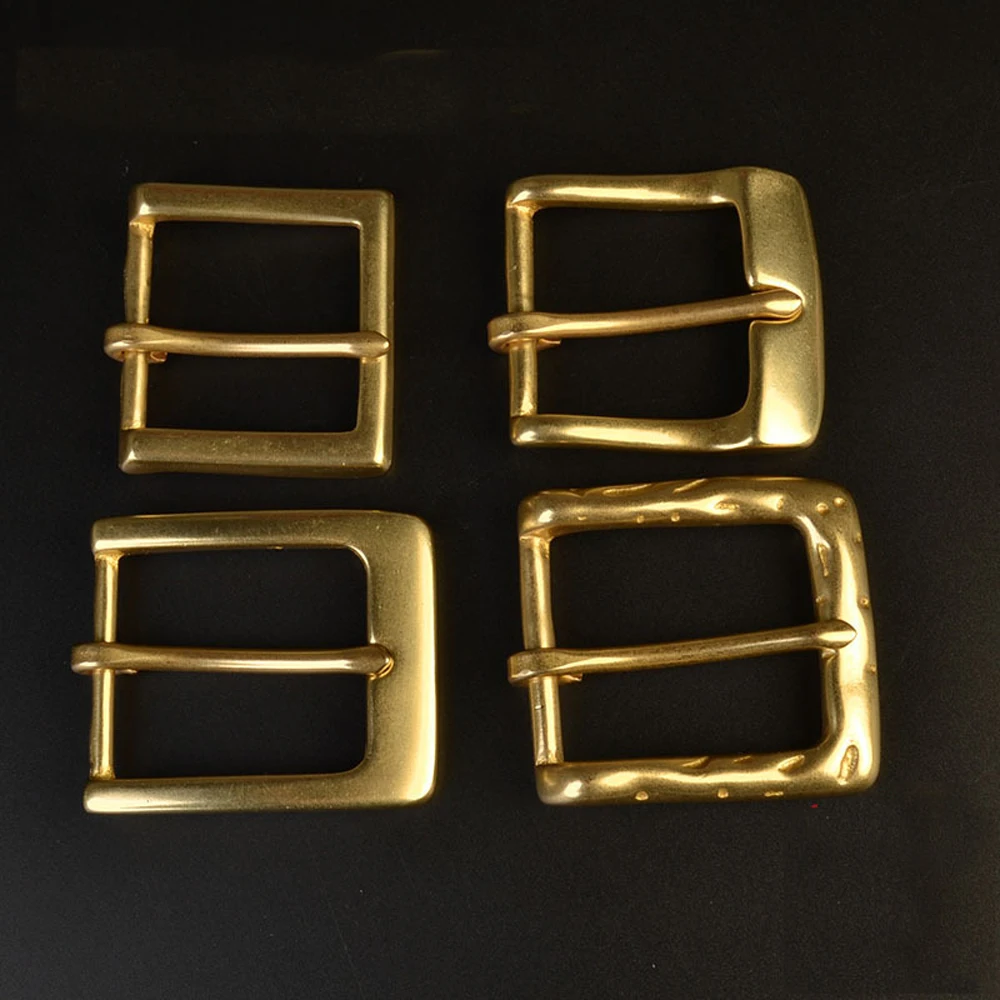 DIY 가죽 공예 40mm 내부 너비 4 디자인 단단한 황동 소재 벨트 핀 버클 3 개/몫