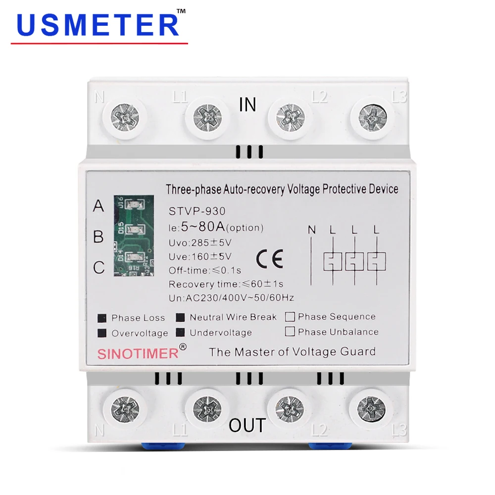 

Новое STVP-930 трехфазное устройство защиты от скачков напряжения с автовосстановлением, самоподключение, защита от скачков напряжения, DIN-рейка, 5 А, 80 А, 380 В