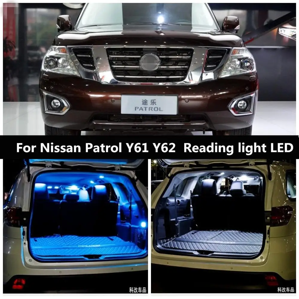 for Nissan Patrol Y61 Y62 2004-2019 Reading light LED Patrol Y61 Y62 interior light interior light 12V 5300K 9W