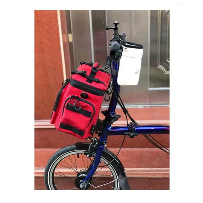 Folding Bike Commuter Large Capacity Bag For Brompton Birdy Litepro Aceoffice Biccle Front  Frame Bag Carrier Block Package