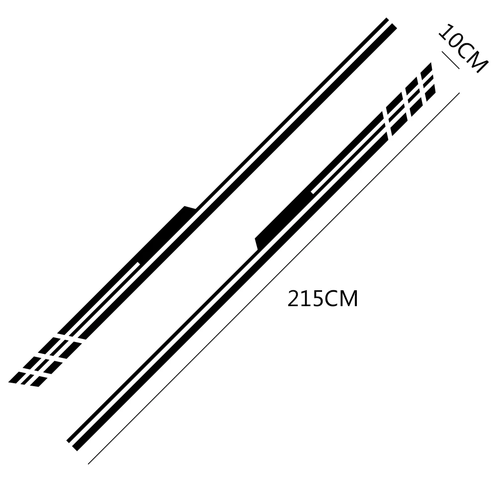 2PCS Universal Car Side Body Stickers Vinyl Film Decals Auto Accessories For Suzuki Volvo Tesla Skoda VW Volkswagen Seat Subaru - Image 6