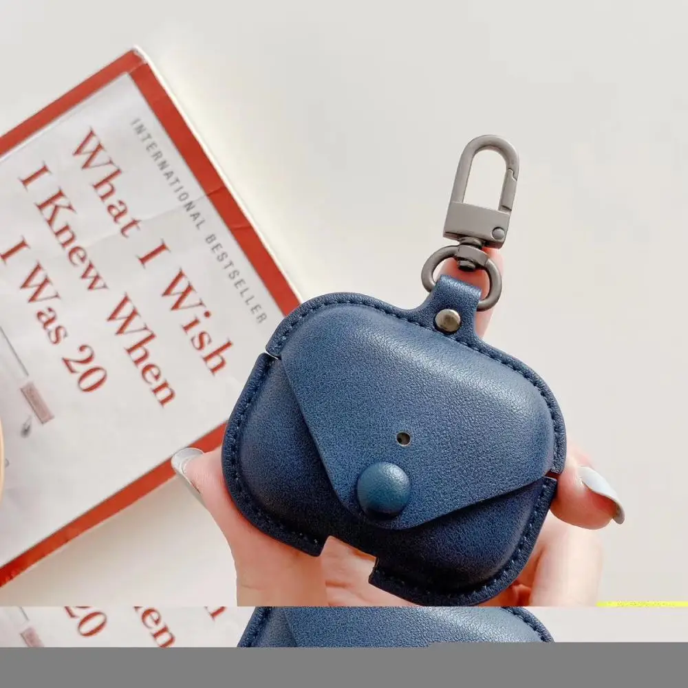 Мягкий чехол для Apple Airpods Pro, Защитная искусственная кожа для AirPods Pro 2 поколения, аксессуары для наушников с брелоком