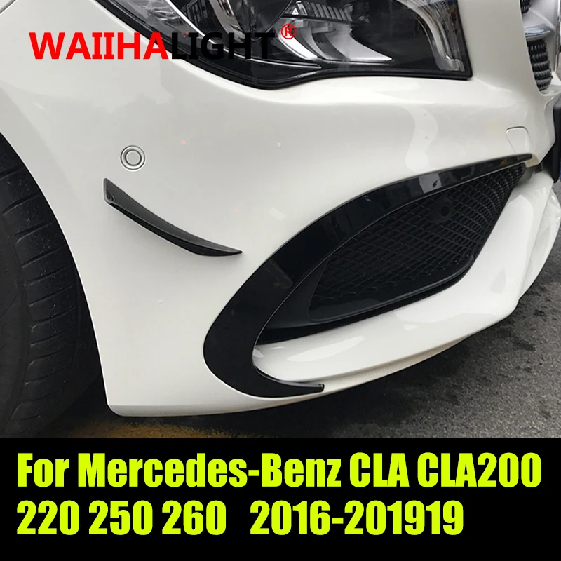 Car Front Bumper Splitter Spoilers Canard Air Knife Surround Trim for Mercedes-Benz CLA CLA200 220 250 260 2016-2019